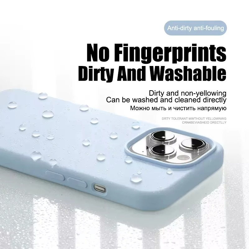 Luxury iPhone Case Shockproof Liquid Silicone Bumper — Soft Cover Protective Shell, Lightweight Anti-Scratch Design, Full Edge Protection