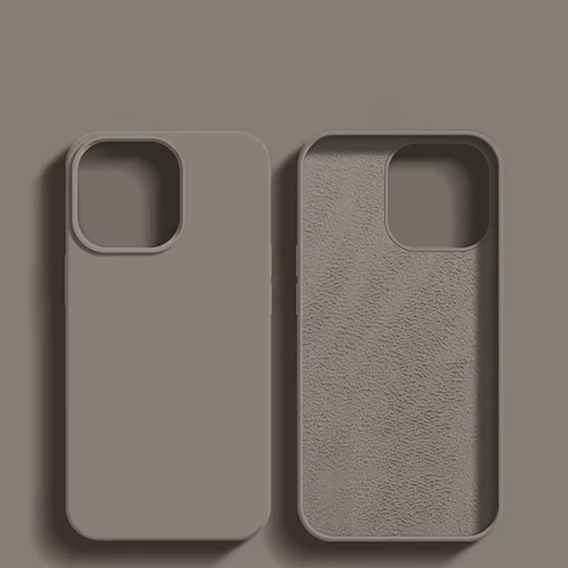 Luxury iPhone Case Shockproof Liquid Silicone Bumper — Soft Cover Protective Shell, Lightweight Anti-Scratch Design, Full Edge Protection