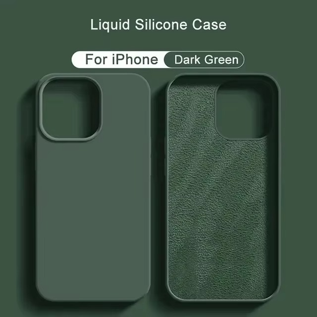Luxury iPhone Case Shockproof Liquid Silicone Bumper — Soft Cover Protective Shell, Lightweight Anti-Scratch Design, Full Edge Protection