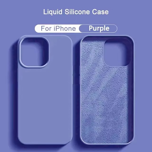 Luxury iPhone Case Shockproof Liquid Silicone Bumper — Soft Cover Protective Shell, Lightweight Anti-Scratch Design, Full Edge Protection