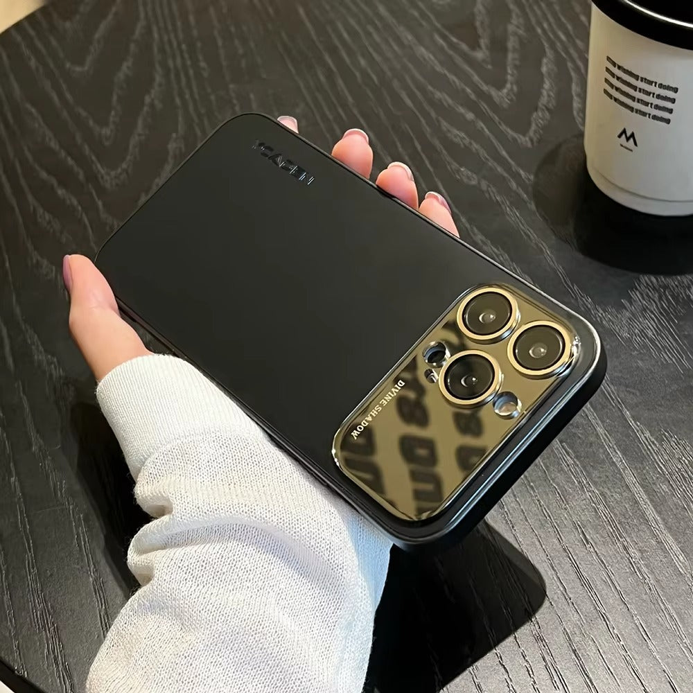 Luxury iPhone Case Slim Shockproof Screen Protection — Large Window Matte Electroplated Cover, Anti-Fingerprint TPU Design, Scratch-Resistant Full Protection