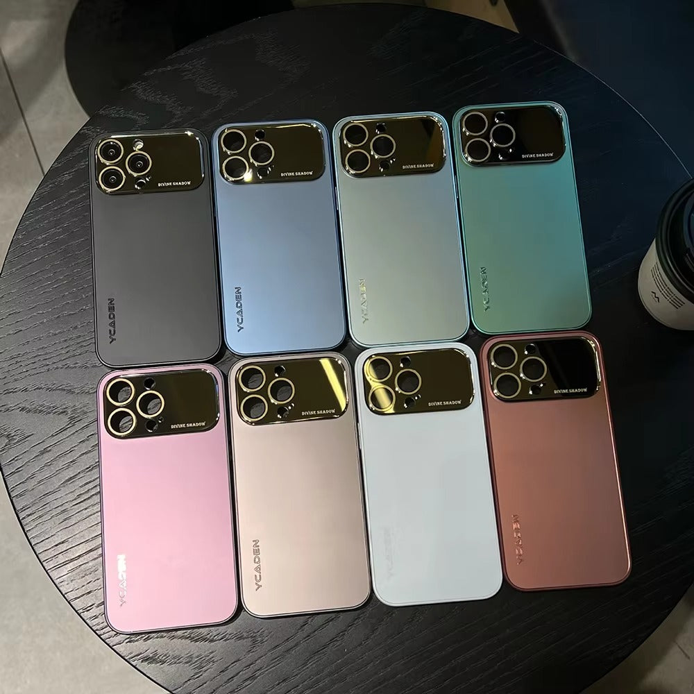 Luxury iPhone Case Slim Shockproof Screen Protection — Large Window Matte Electroplated Cover, Anti-Fingerprint TPU Design, Scratch-Resistant Full Protection