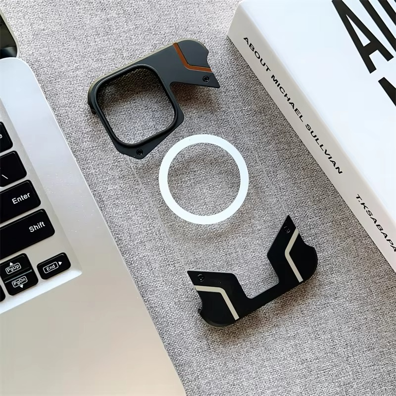 Luxury iPhone Case Transparent Magnetic Frameless Cover — Aluminum Alloy Frame, Slim Anti-Drop Shockproof Design, Scratch-Resistant Non-Slip Finish