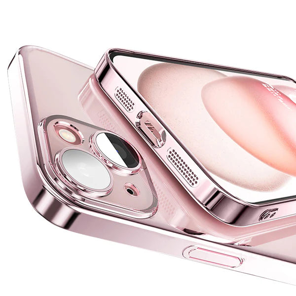 Luxury iPhone Case Transparent Plating Soft TPU Cover — Ultra-Thin Clear Design, HD Camera Lens Protection, Shockproof Anti-Fingerprint Scratch-Resistant Finish