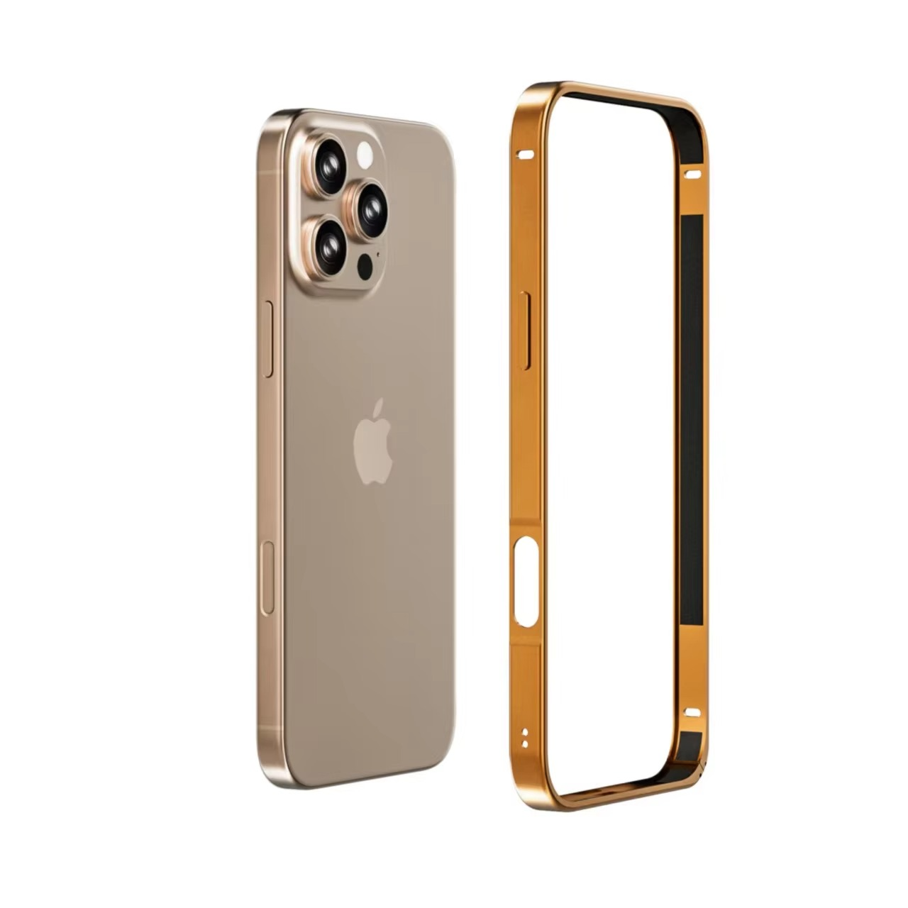Luxury iPhone Case Ultra-Thin Aluminum Alloy Frame — Lightweight Bumper Protective Cover, Shockproof Hard Metal Shell