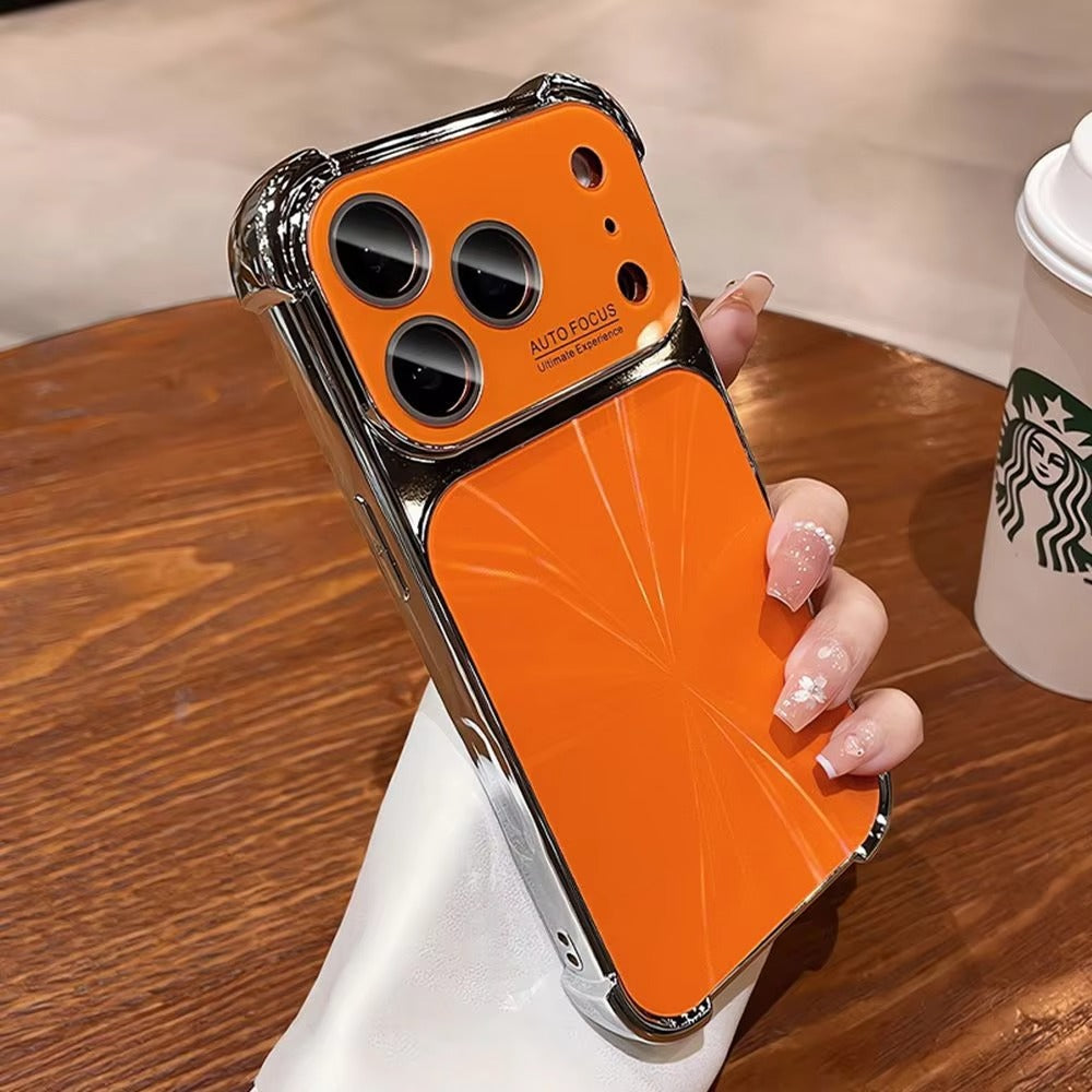 Luxury iPhone Case — 6D Colorful Aurora Electroplated PC Cover with Soft Shockproof Bumper, Large Glass Camera Window and Anti-Fingerprint Dustproof Design