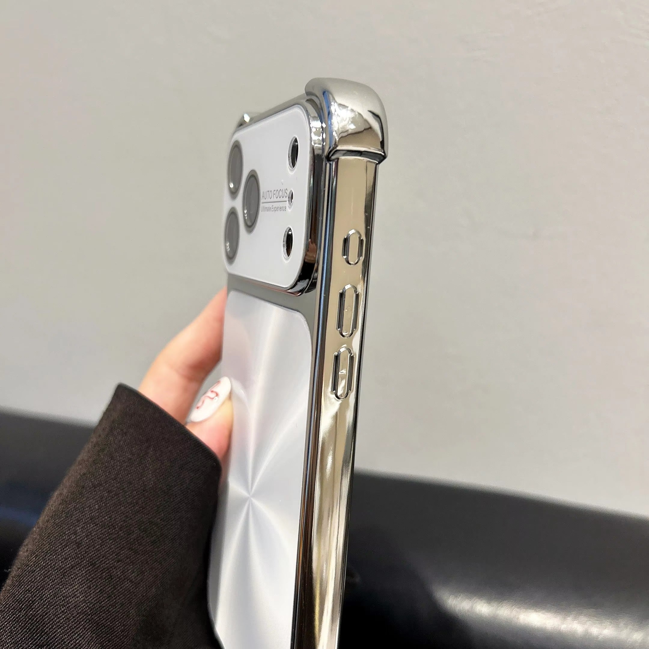 Luxury iPhone Case — 6D Colorful Aurora Electroplated PC Cover with Soft Shockproof Bumper, Large Glass Camera Window and Anti-Fingerprint Dustproof Design