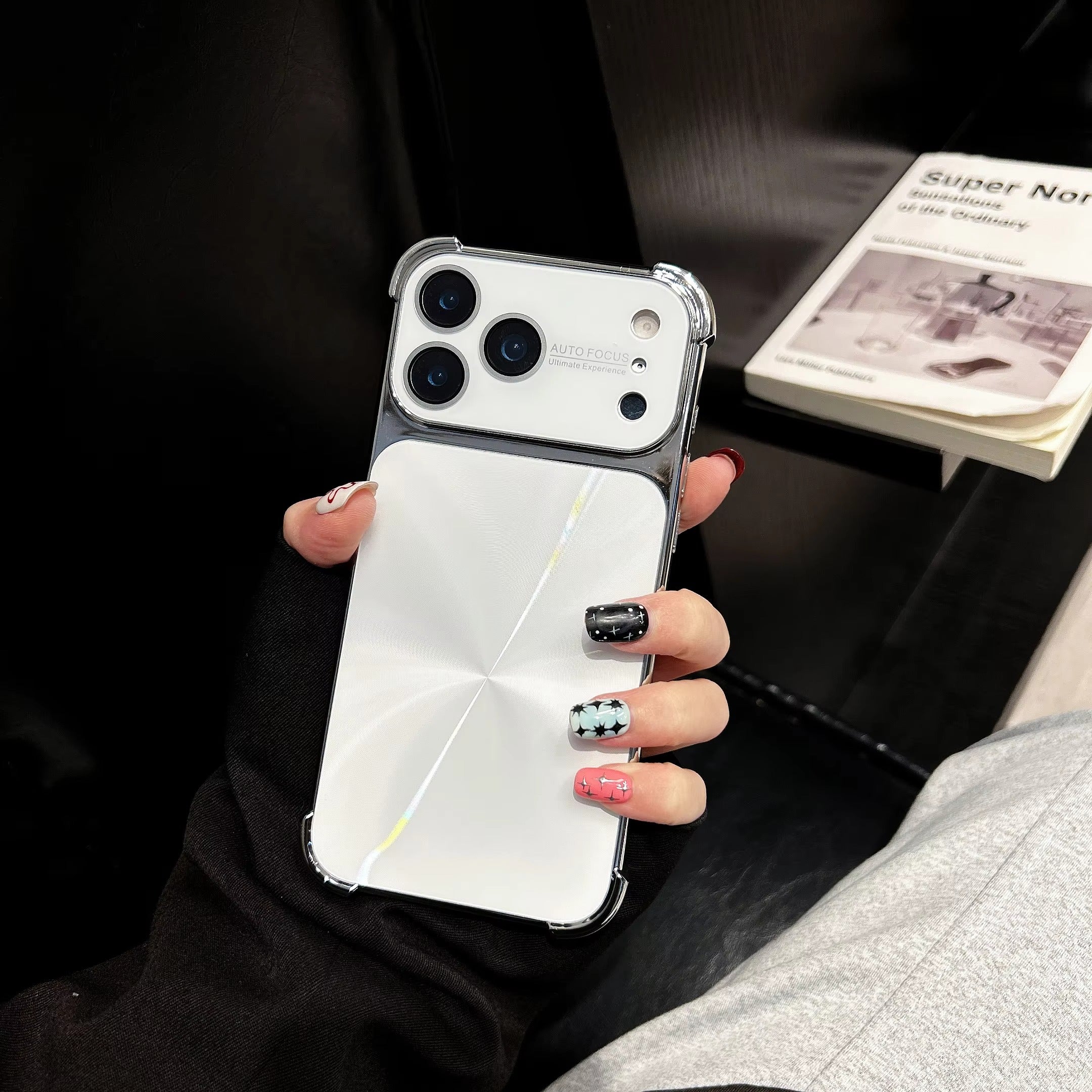 Luxury iPhone Case — 6D Colorful Aurora Electroplated PC Cover with Soft Shockproof Bumper, Large Glass Camera Window and Anti-Fingerprint Dustproof Design