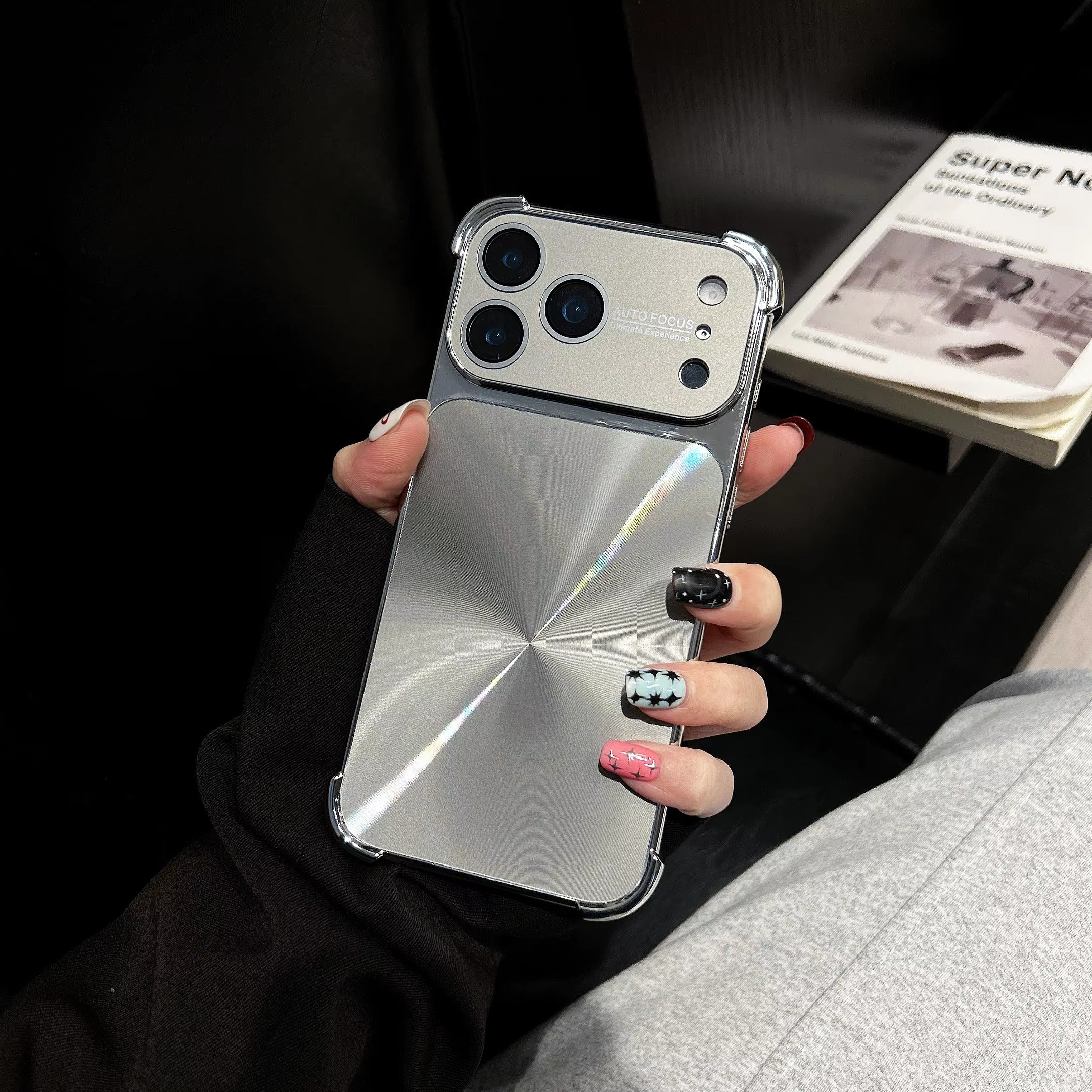 Luxury iPhone Case — 6D Colorful Aurora Electroplated PC Cover with Soft Shockproof Bumper, Large Glass Camera Window and Anti-Fingerprint Dustproof Design