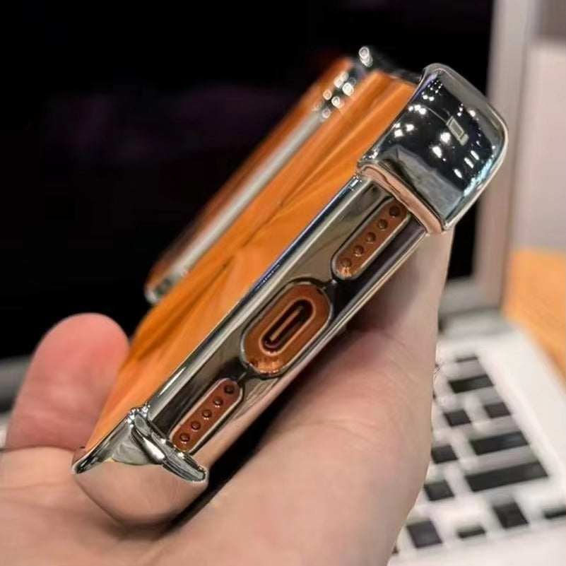 Luxury iPhone Case — 6D Colorful Aurora Electroplated PC Cover with Soft Shockproof Bumper, Large Glass Camera Window and Anti-Fingerprint Dustproof Design