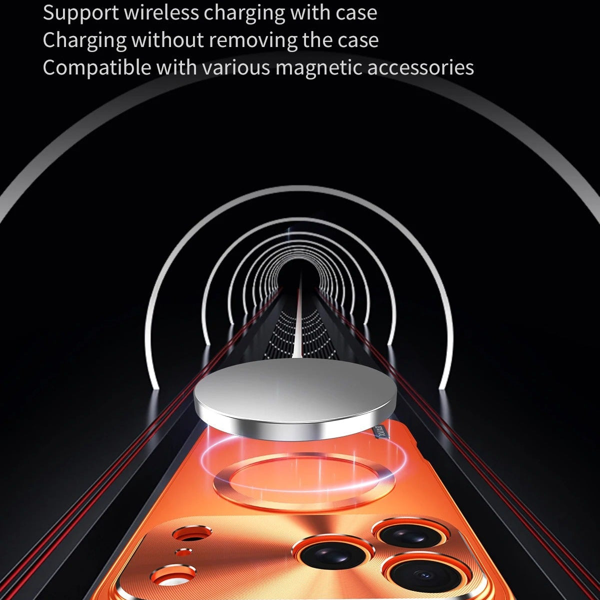 Luxury iPhone Case — All-Aluminum Magnetic Frame with Frosted PC Backplate, Ultra-Thin Shock-Absorbing Protective Design