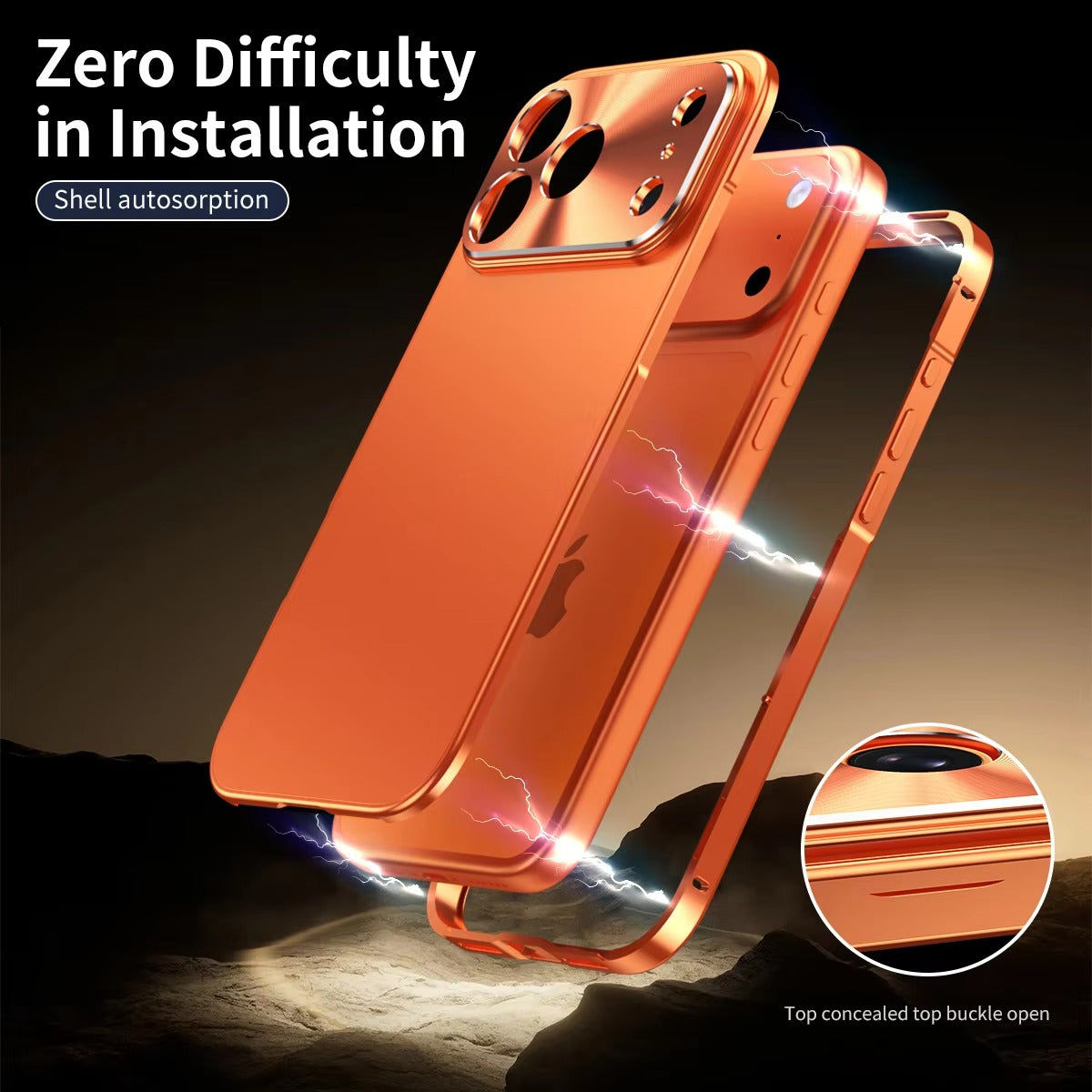 Luxury iPhone Case — Aluminum Alloy Frame with Ultra-Thin Frosted PC Backplate, Shockproof Advanced Protective Design