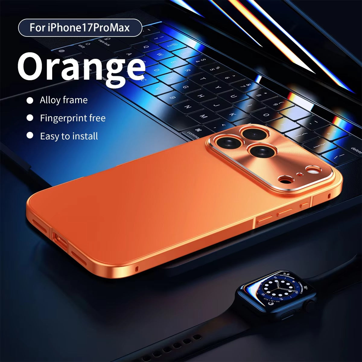 Luxury iPhone Case — Aluminum Alloy Frame with Ultra-Thin Frosted PC Backplate, Shockproof Advanced Protective Design