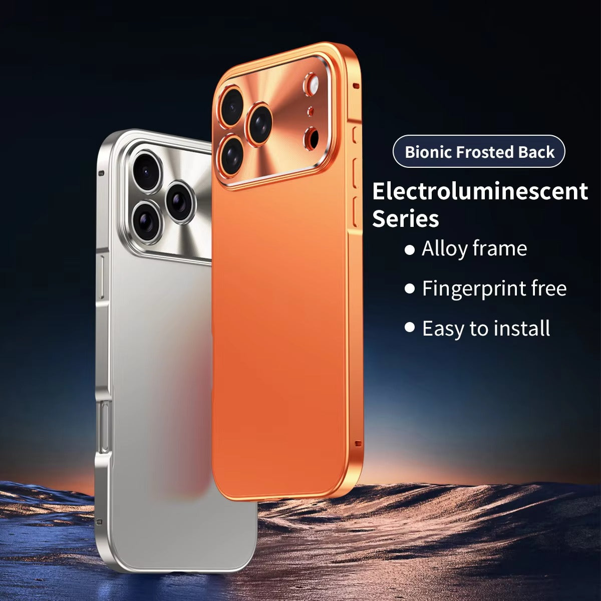 Luxury iPhone Case — Aluminum Alloy Frame with Ultra-Thin Frosted PC Backplate, Shockproof Advanced Protective Design