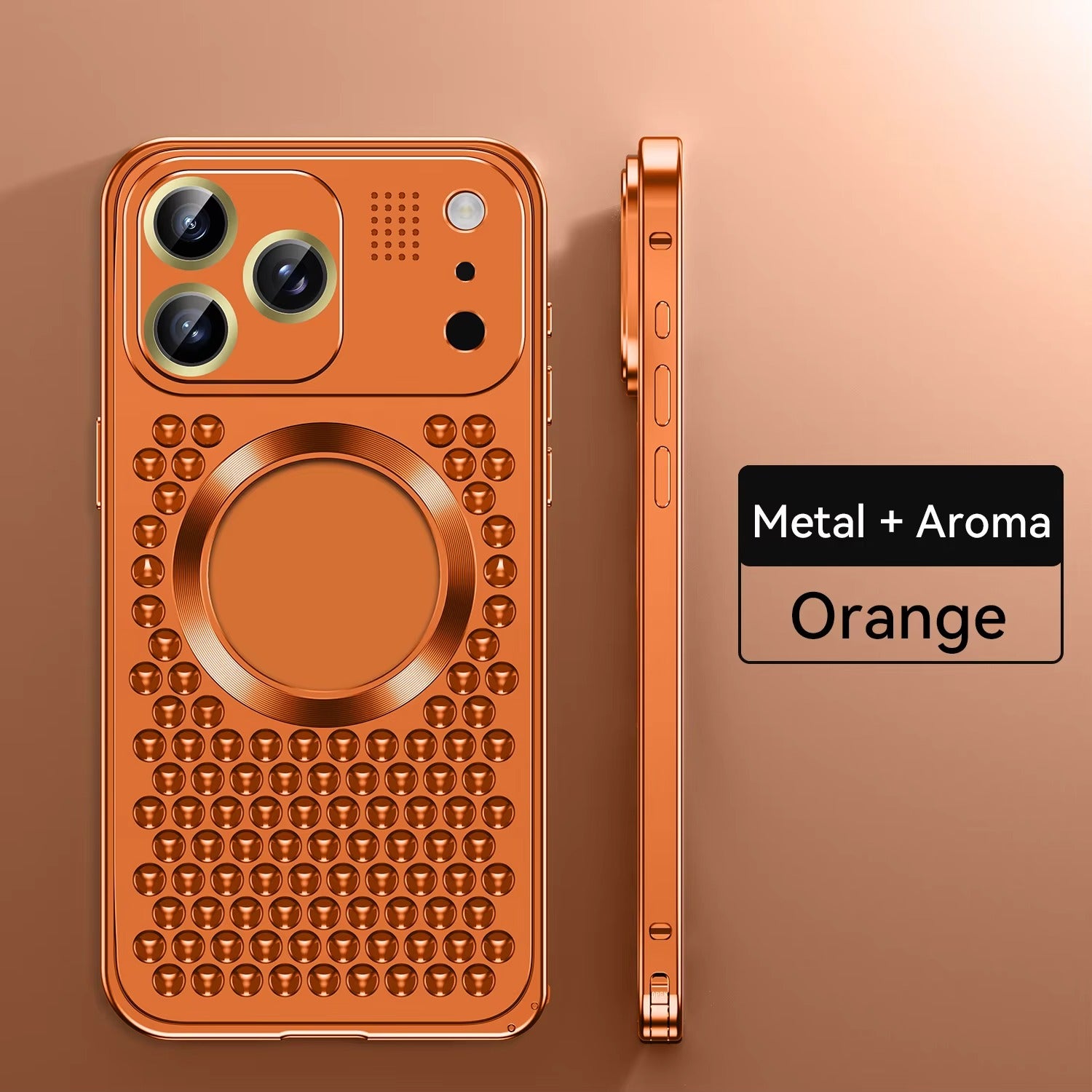 Luxury iPhone Case — Aluminum Alloy Magnetic Cover with Heat-Dissipation Metal Frame, Anti-Fall Protection and Camera Lens Guard