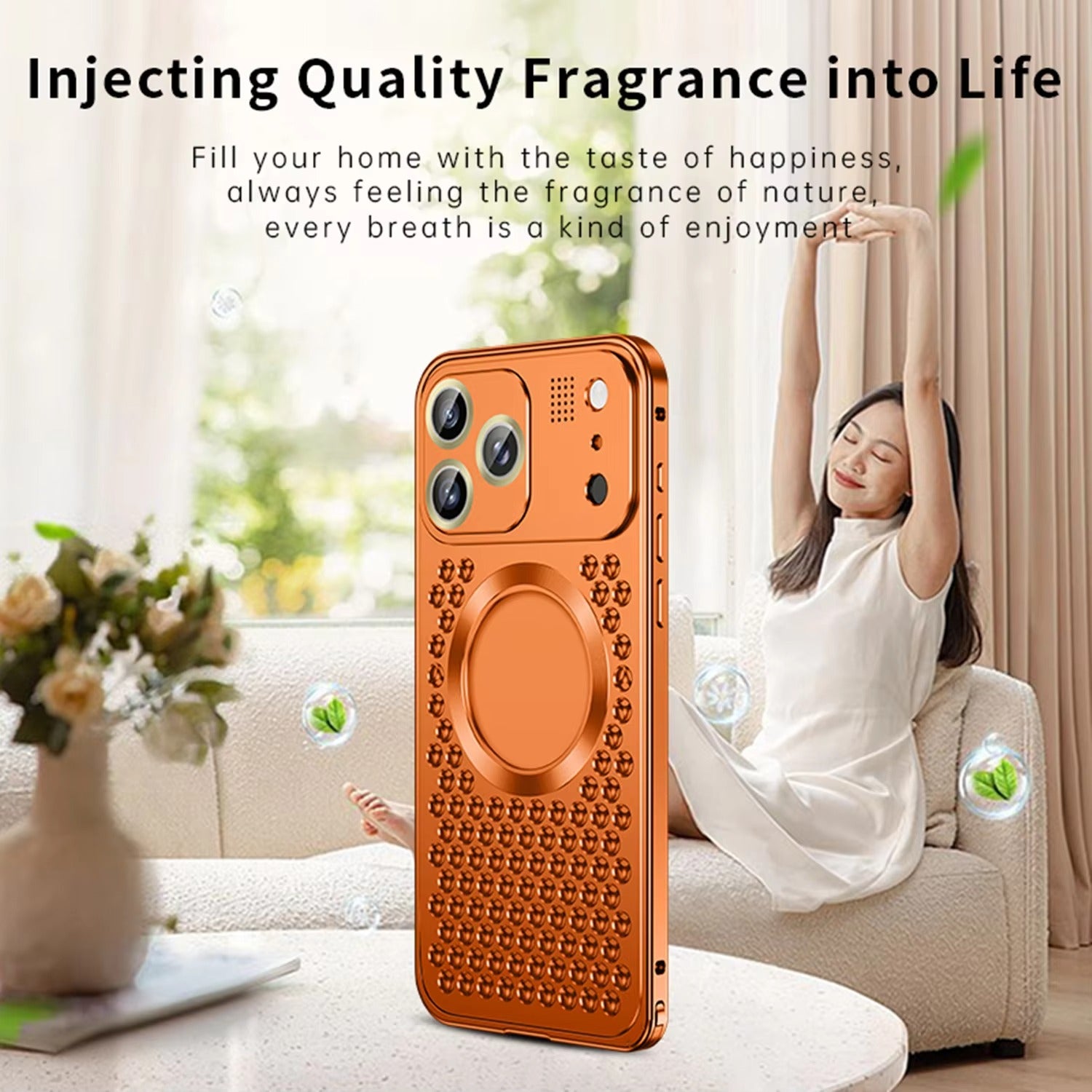 Luxury iPhone Case — Aluminum Alloy Magnetic Cover with Heat-Dissipation Metal Frame, Anti-Fall Protection and Camera Lens Guard