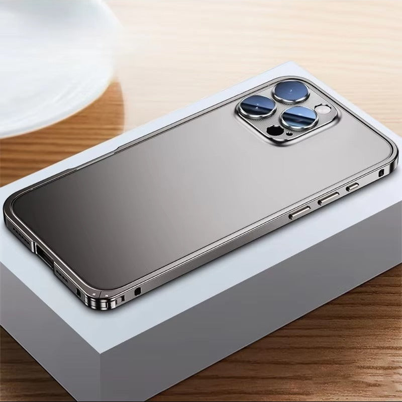 Luxury iPhone Case — Anti-Fingerprint, Anti-Scratch, Dustproof Tough Cover with Durable Aluminum Metal Frame and Anti-Drop Protection
