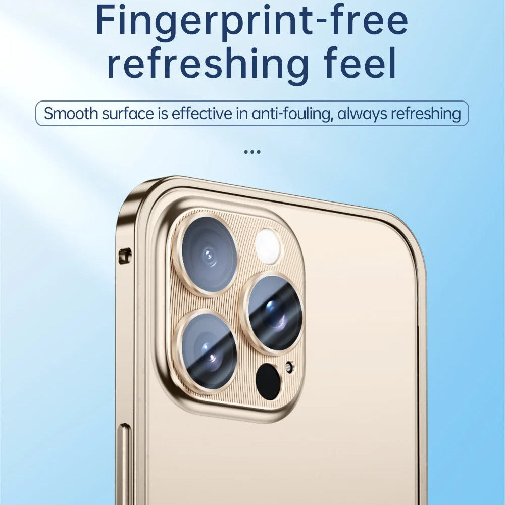 Luxury iPhone Case — Anti-Fingerprint, Anti-Scratch, Dustproof Tough Cover with Durable Aluminum Metal Frame and Anti-Drop Protection