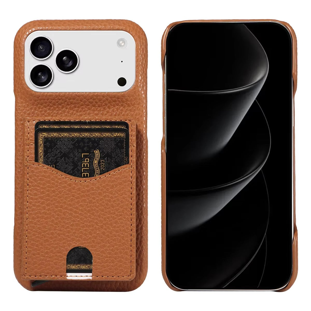 Luxury iPhone Case — Automatic Card Ejection PU Leather Cover, Shockproof Protection, Multi-Function Wallet Design