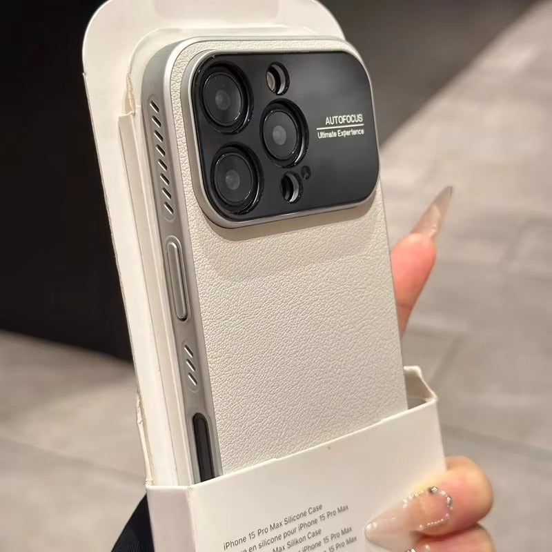 Luxury iPhone Case — Built-In MagSafe Heat-Dissipation Leather-Texture Cover with Shockproof Anti-Fingerprint Dustproof Non-Slip Slim Design