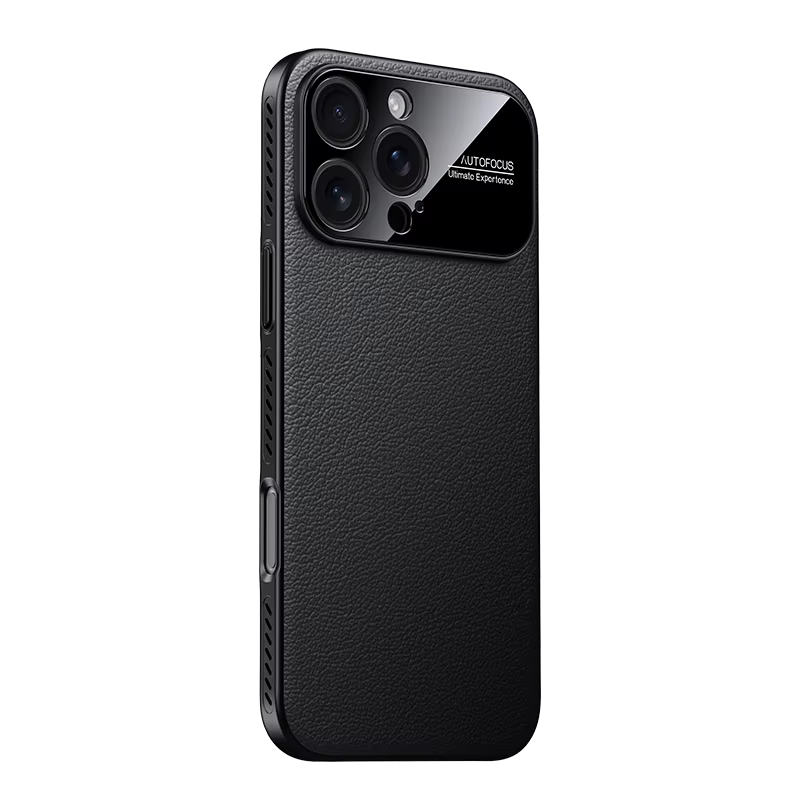 Luxury iPhone Case — Built-In MagSafe Heat-Dissipation Leather-Texture Cover with Shockproof Anti-Fingerprint Dustproof Non-Slip Slim Design