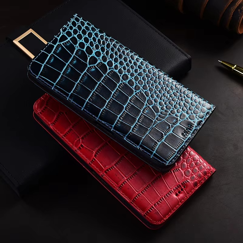 Luxury iPhone Case — Business Flip Wallet Genuine Leather Cover with Kickstand, Magnetic Full-Protection Design & Anti-Scratch Non-Slip Finish