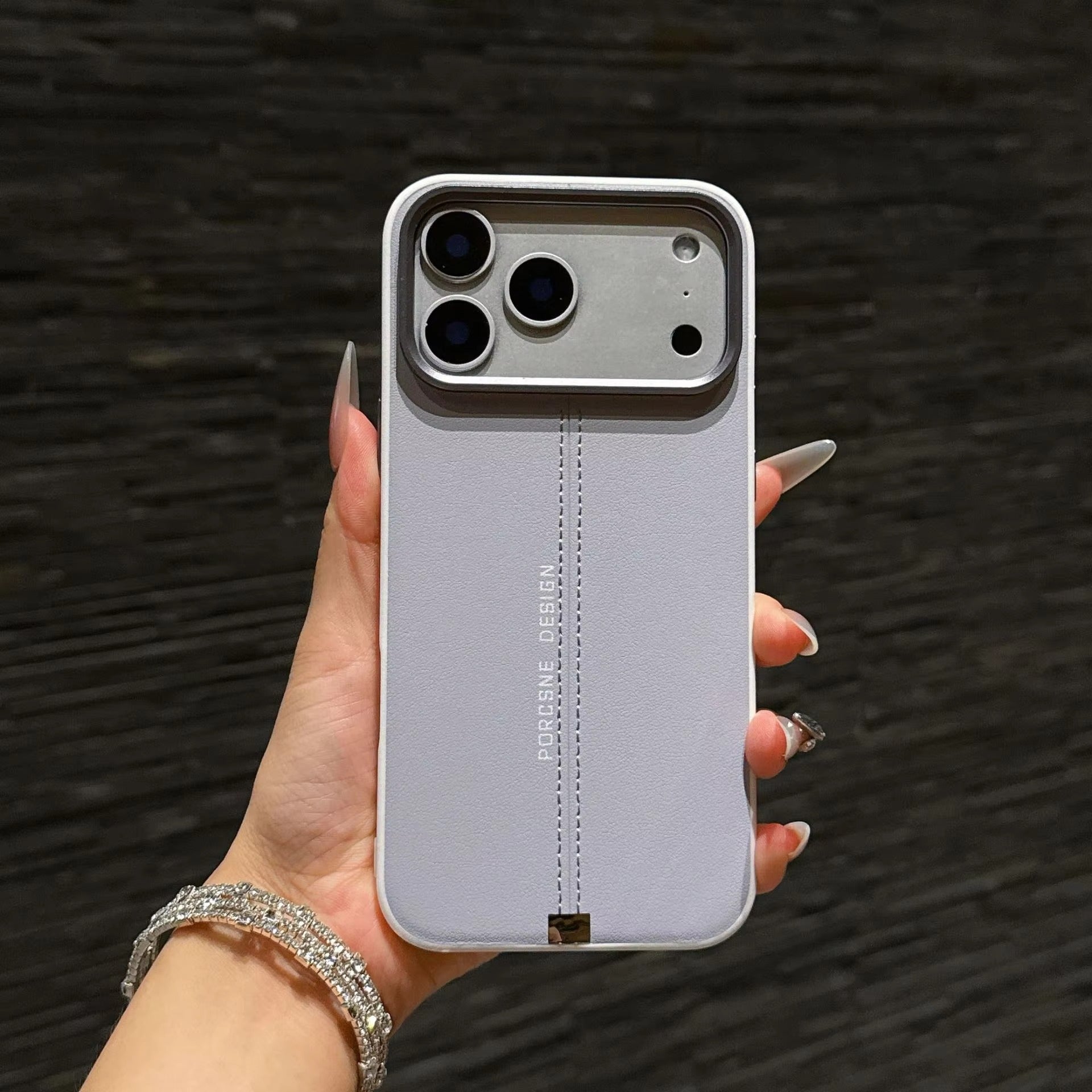 Luxury iPhone Case — Business Leather MagSafe Magnetic Cover with Anti-Fall Design, Metal Buttons, Shockproof Dual-Layer Protection & Non-Slip Textured Finish