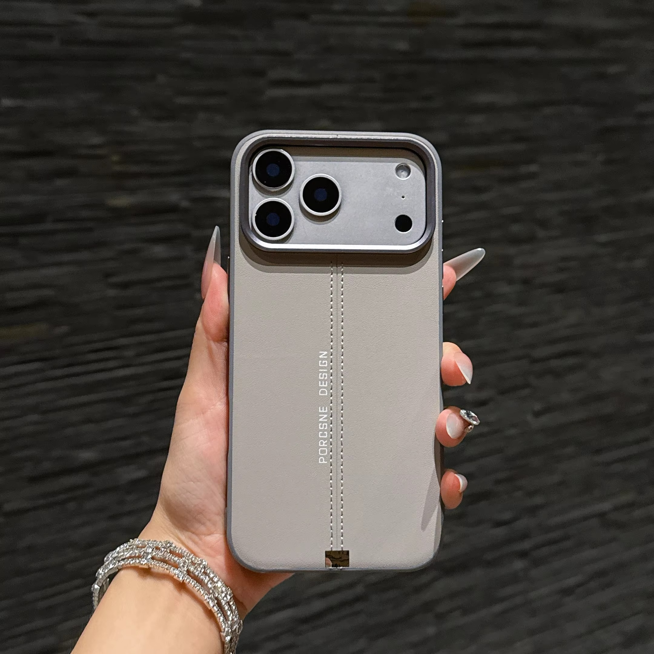 Luxury iPhone Case — Business Leather MagSafe Magnetic Cover with Anti-Fall Protection, Metal Buttons & Premium Durable Design