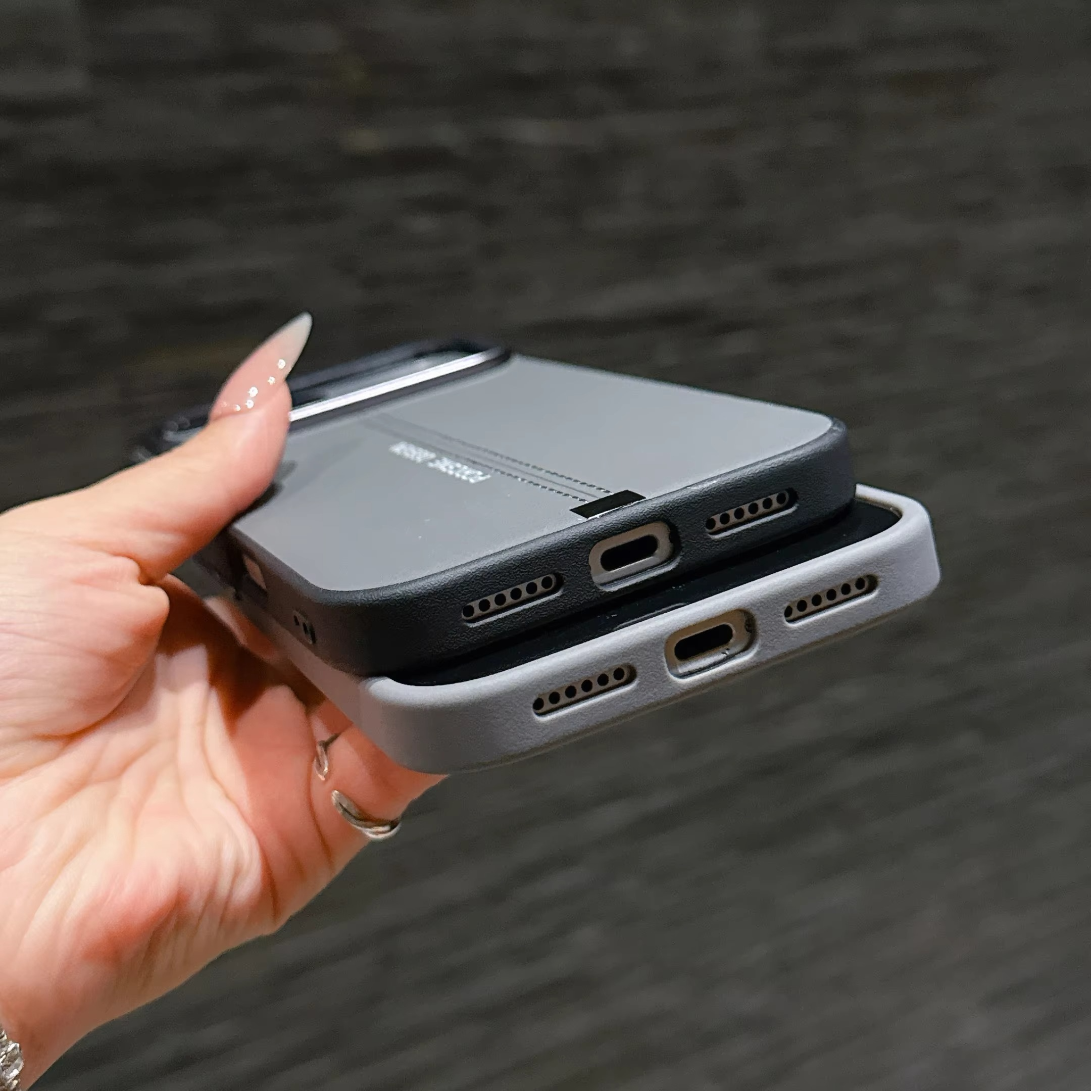 Luxury iPhone Case — Business Leather MagSafe Magnetic Cover with Anti-Fall Protection, Metal Buttons & Premium Durable Design