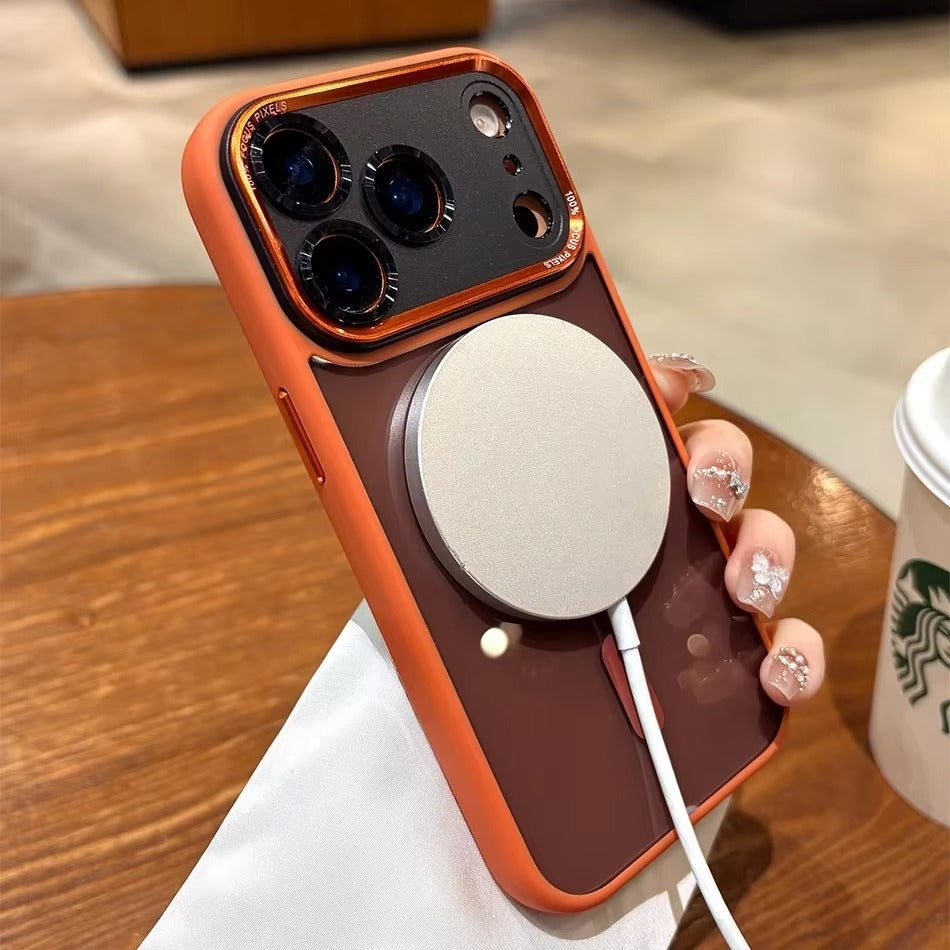 Luxury iPhone Case — Clear PC Magnetic Armor Cover with MagSafe, Shockproof TPU Bumper, Camera Protector and Anti-Skid Scratch-Resistant Design