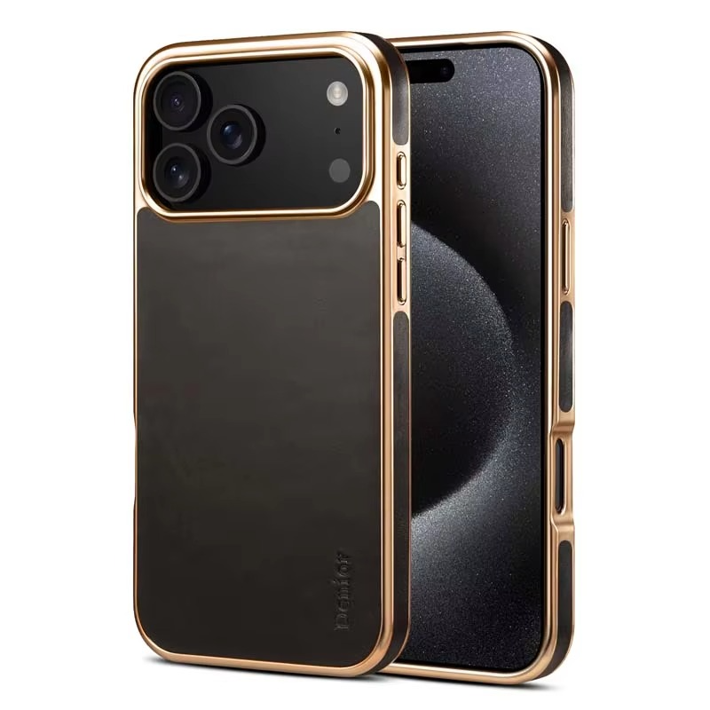 Luxury iPhone Case — Cowhide Electroplated Leather Cover with Heat-Resistant Skin-Friendly Finish & Non-Slip Premium Design