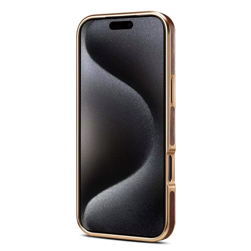Luxury iPhone Case — Cowhide Electroplated Leather Cover with Heat-Resistant Skin-Friendly Finish & Non-Slip Premium Design