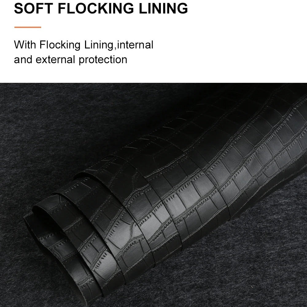 Luxury iPhone Case — Crocodile Leather Bumper Cover with Shockproof Hard PC Protection, Anti-Fingerprint Anti-Scratch Non-Slip Design