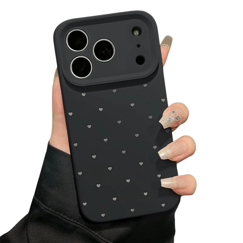 Luxury iPhone Case — Cute Love-Heart Candy Color Matte Silicone Cover with Ultra-Slim Shockproof Design and Anti-Fingerprint Non-Slip Finish