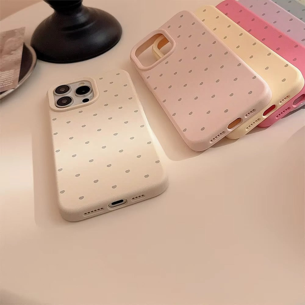 Luxury iPhone Case — Cute Love-Heart Candy Color Matte Silicone Cover with Ultra-Slim Shockproof Design and Anti-Fingerprint Non-Slip Finish