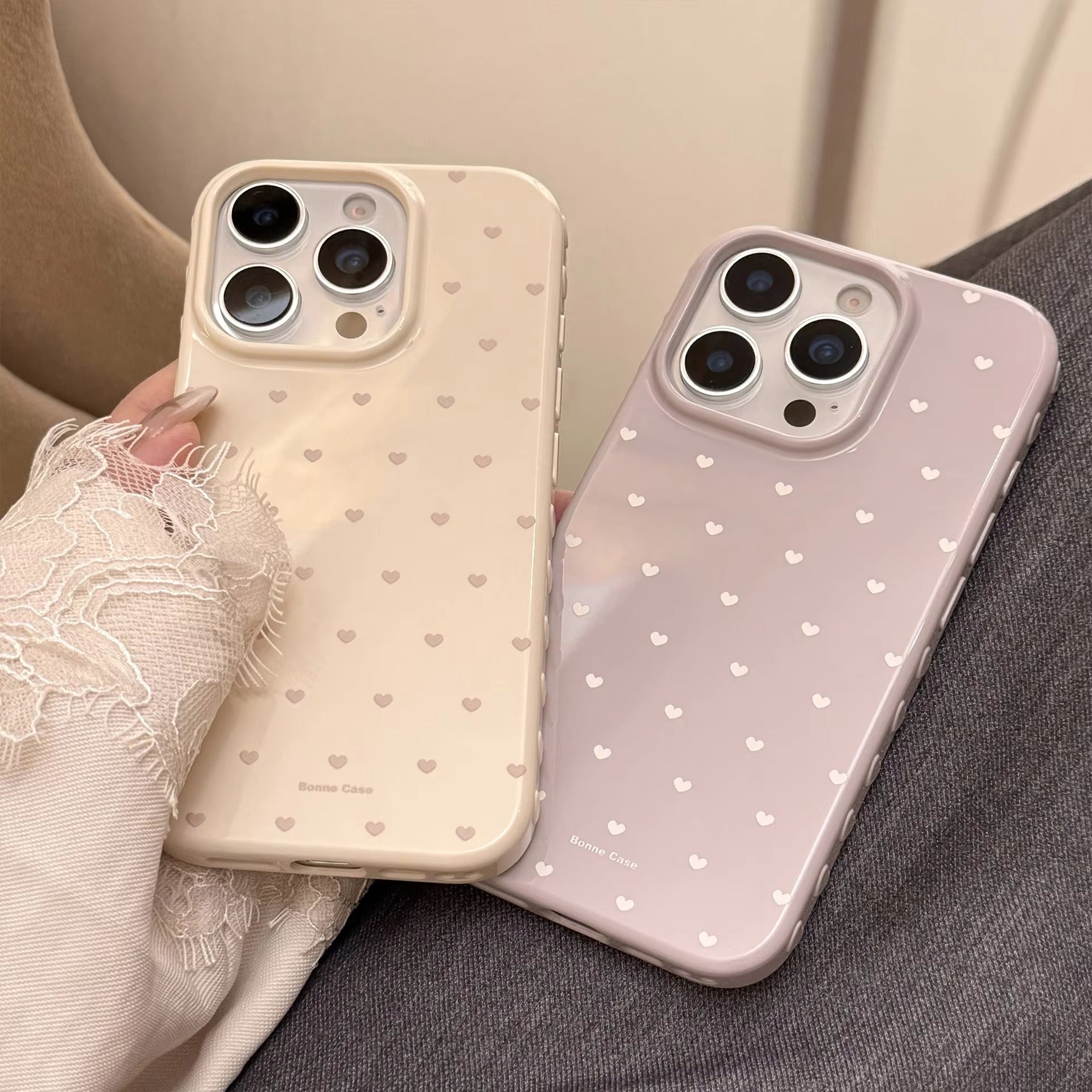 Luxury iPhone Case — Cute Love-Heart Candy Color Matte Silicone Cover with Ultra-Slim Shockproof Design and Anti-Fingerprint Non-Slip Finish