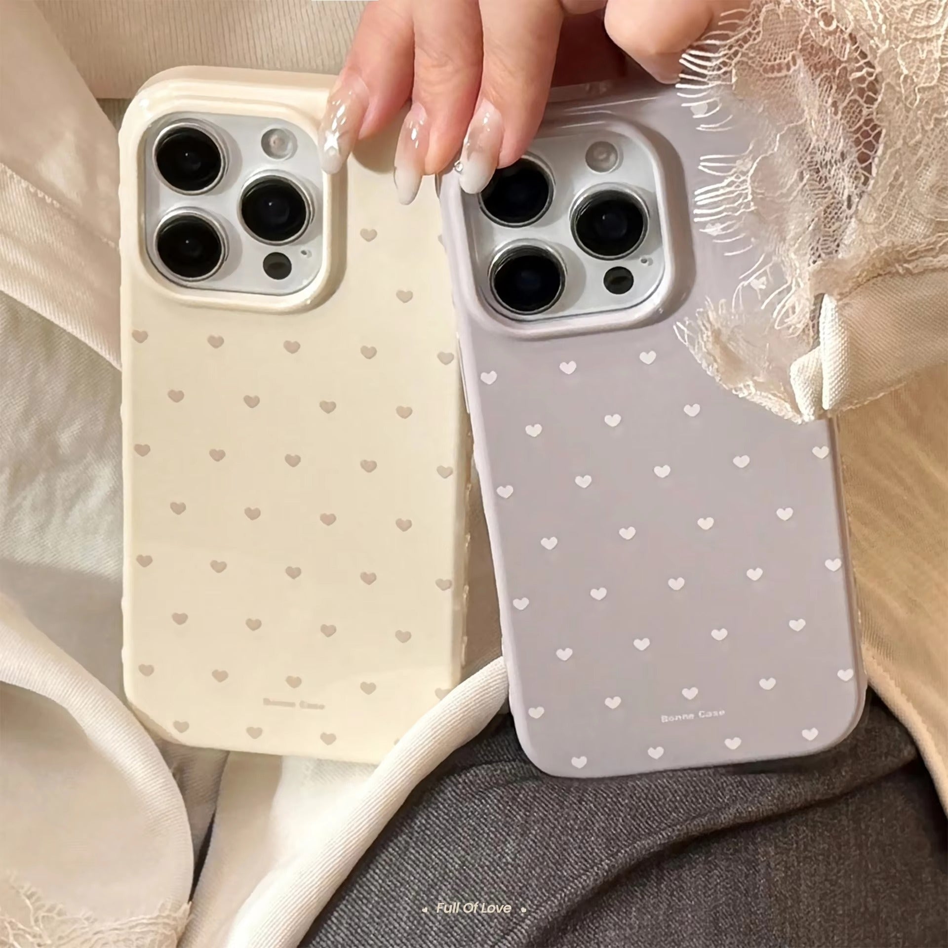 Luxury iPhone Case — Cute Love-Heart Candy Color Matte Silicone Cover with Ultra-Slim Shockproof Design and Anti-Fingerprint Non-Slip Finish