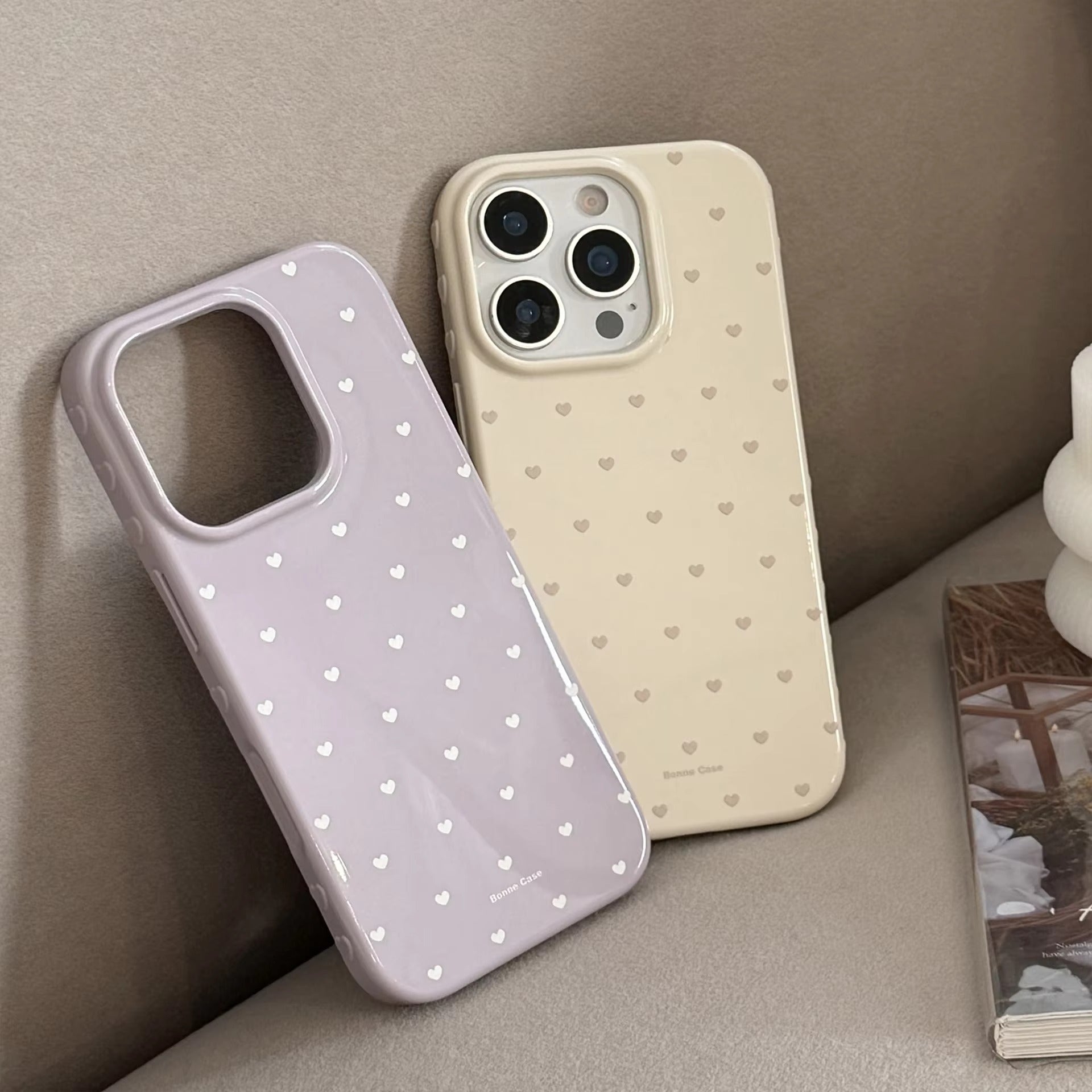 Luxury iPhone Case — Cute Love-Heart Candy Color Matte Silicone Cover with Ultra-Slim Shockproof Design and Anti-Fingerprint Non-Slip Finish