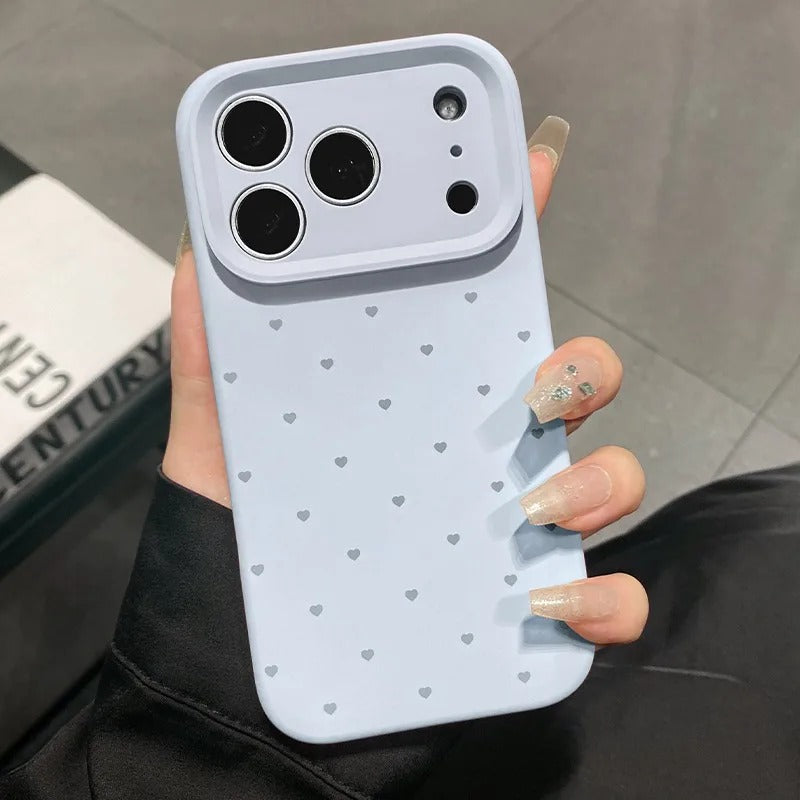 Luxury iPhone Case — Cute Love-Heart Candy Color Matte Silicone Cover with Ultra-Slim Shockproof Design and Anti-Fingerprint Non-Slip Finish