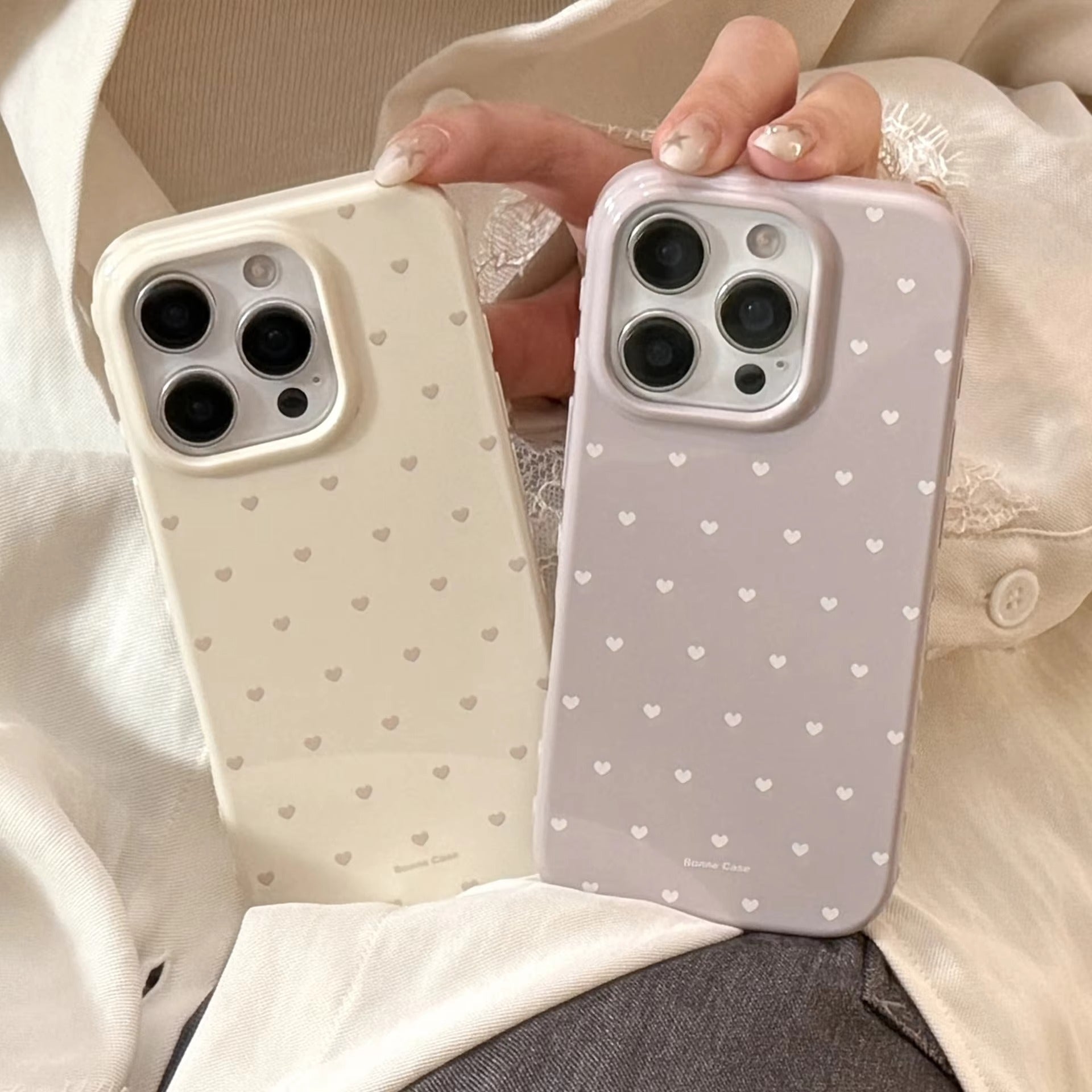 Luxury iPhone Case — Cute Love-Heart Candy Color Matte Silicone Cover with Ultra-Slim Shockproof Design and Anti-Fingerprint Non-Slip Finish
