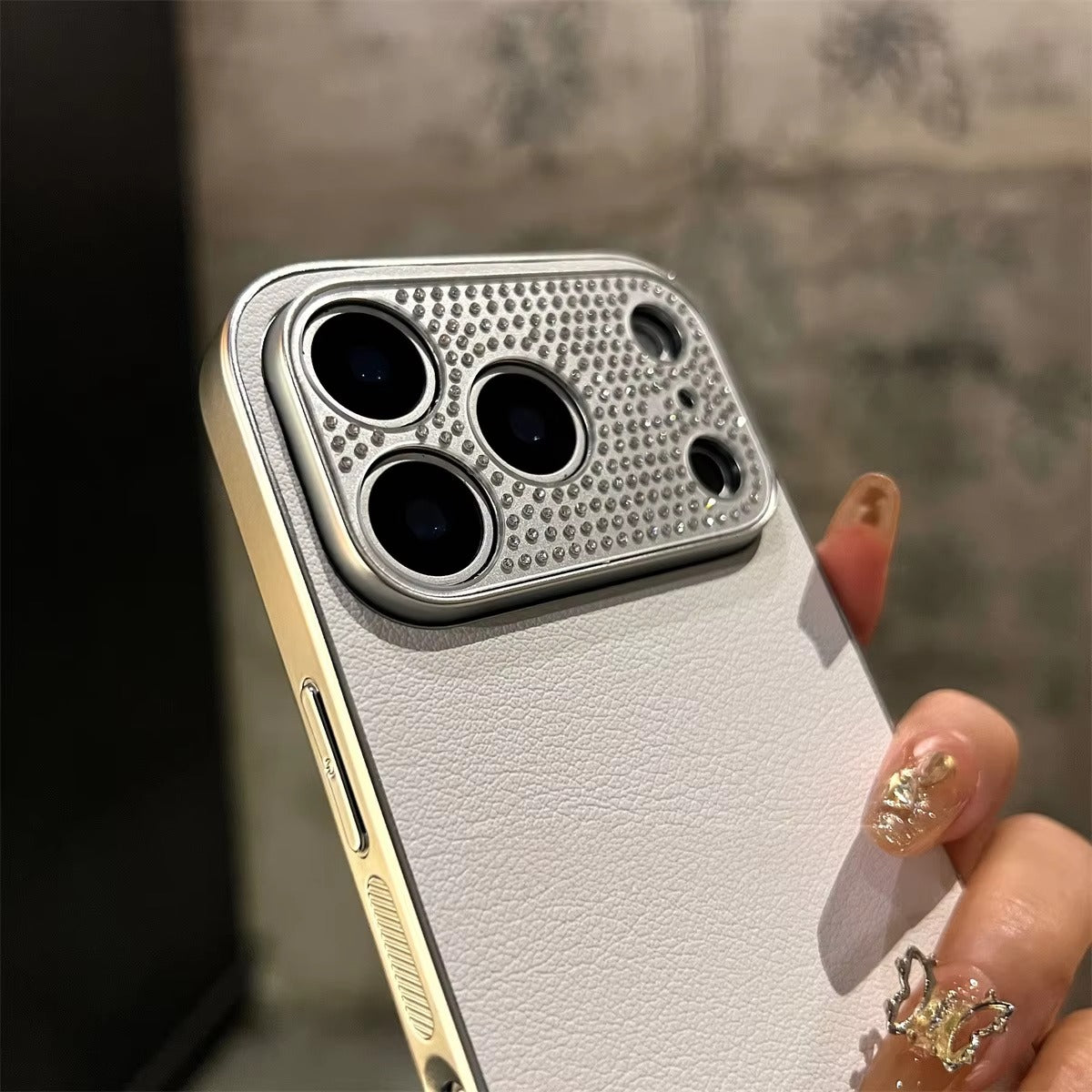 Luxury iPhone Case — Diamond PU Leather Plating Cover with Bling Finish, Shockproof Lens Protection and Pure-Color Matte Anti-Fingerprint Design