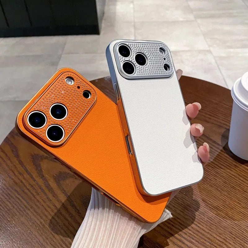 Luxury iPhone Case — Diamond PU Leather Plating Cover with Bling Finish, Shockproof Lens Protection and Pure-Color Matte Anti-Fingerprint Design