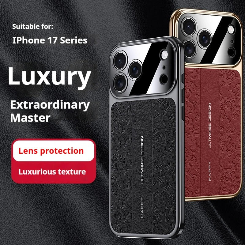 Luxury iPhone Case — Electroplated Leather Soft TPU Cover with Magnetic Support, Anti-Fingerprint Anti-Scratch Dual-Layer Protection & Lightweight Non-Slip Design