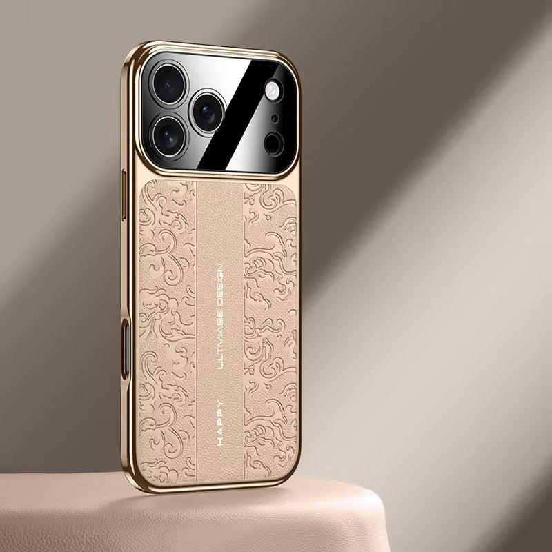 Luxury iPhone Case — Electroplated Leather Soft TPU Cover with Magnetic Support, Anti-Fingerprint Anti-Scratch Dual-Layer Protection & Lightweight Non-Slip Design