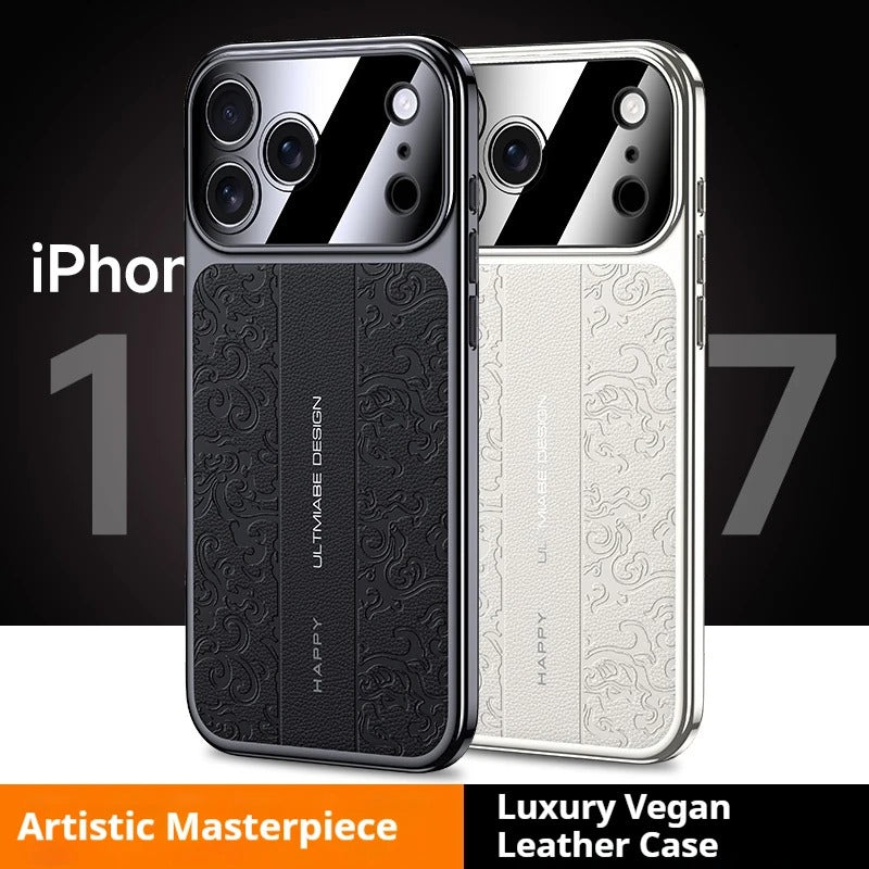 Luxury iPhone Case — Electroplated Leather Soft TPU Cover with Magnetic Support, Anti-Fingerprint Anti-Scratch Dual-Layer Protection & Lightweight Non-Slip Design