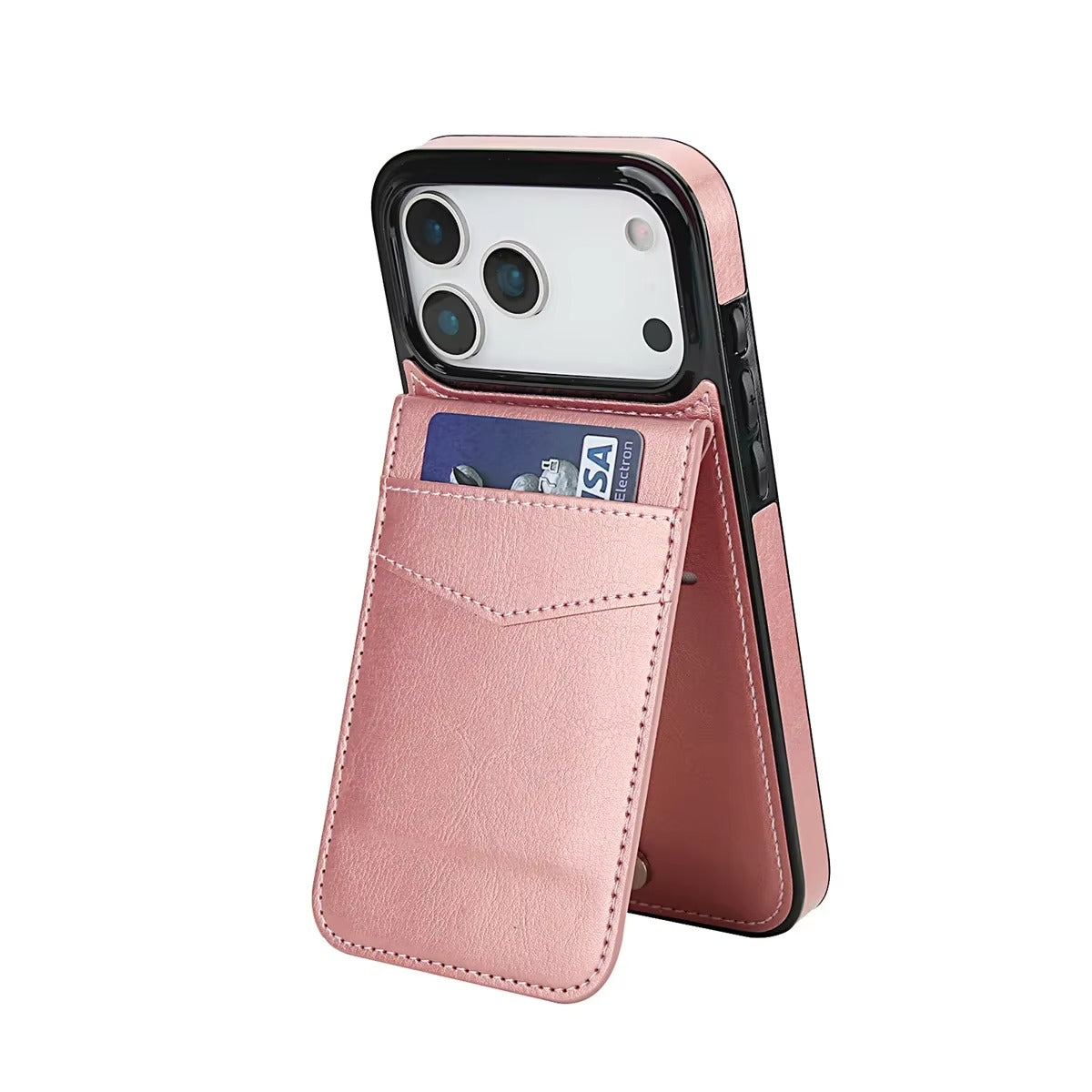 Luxury iPhone Case — Flip Stand Wallet with Card Holder, Retro Leather Cover, Shockproof Anti-Fingerprint Protection, Full Access Design