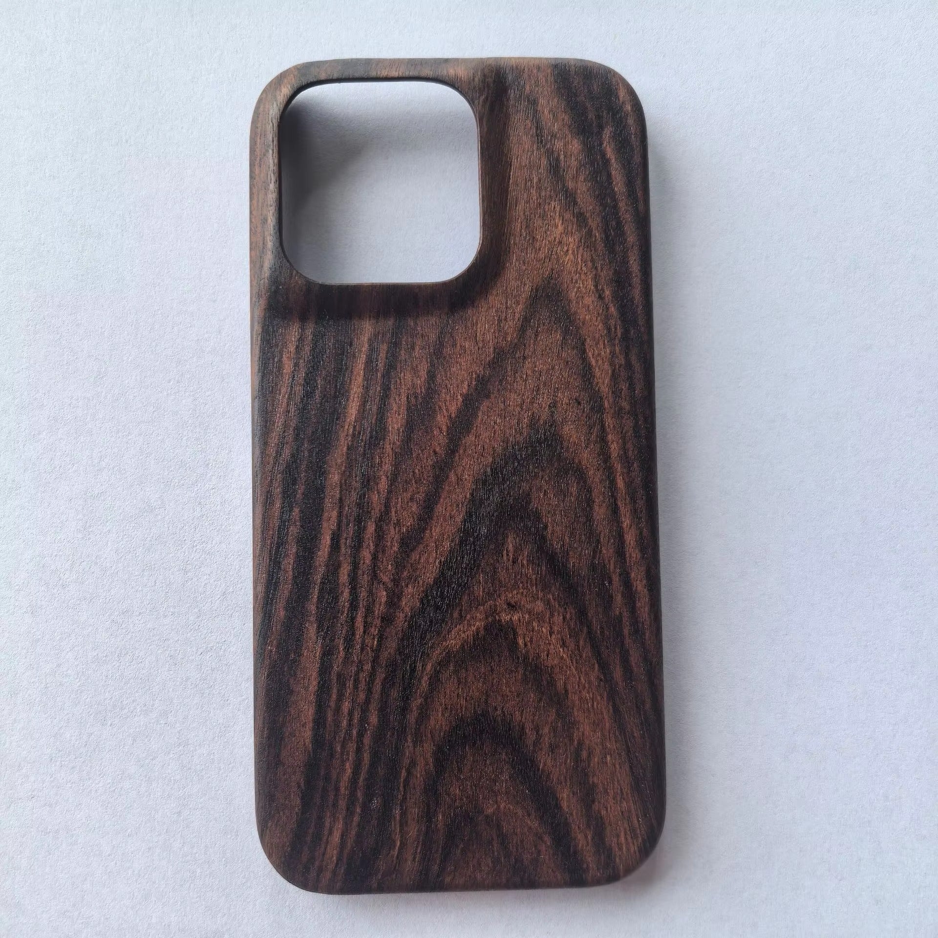 Luxury iPhone Case — Genuine Bamboo & Walnut Wooden Hard Back Cover with Dustproof Half-Wrapped Protection and Custom Natural Design