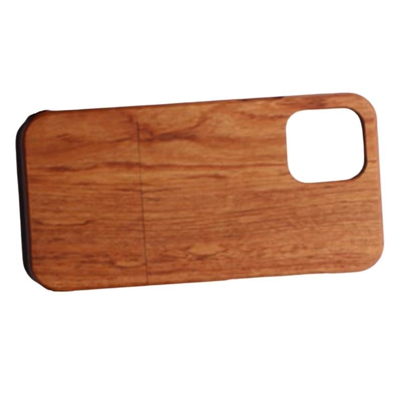 Luxury iPhone Case — Genuine Bamboo & Walnut Wooden Hard Back Cover with Dustproof Half-Wrapped Protection and Custom Natural Design