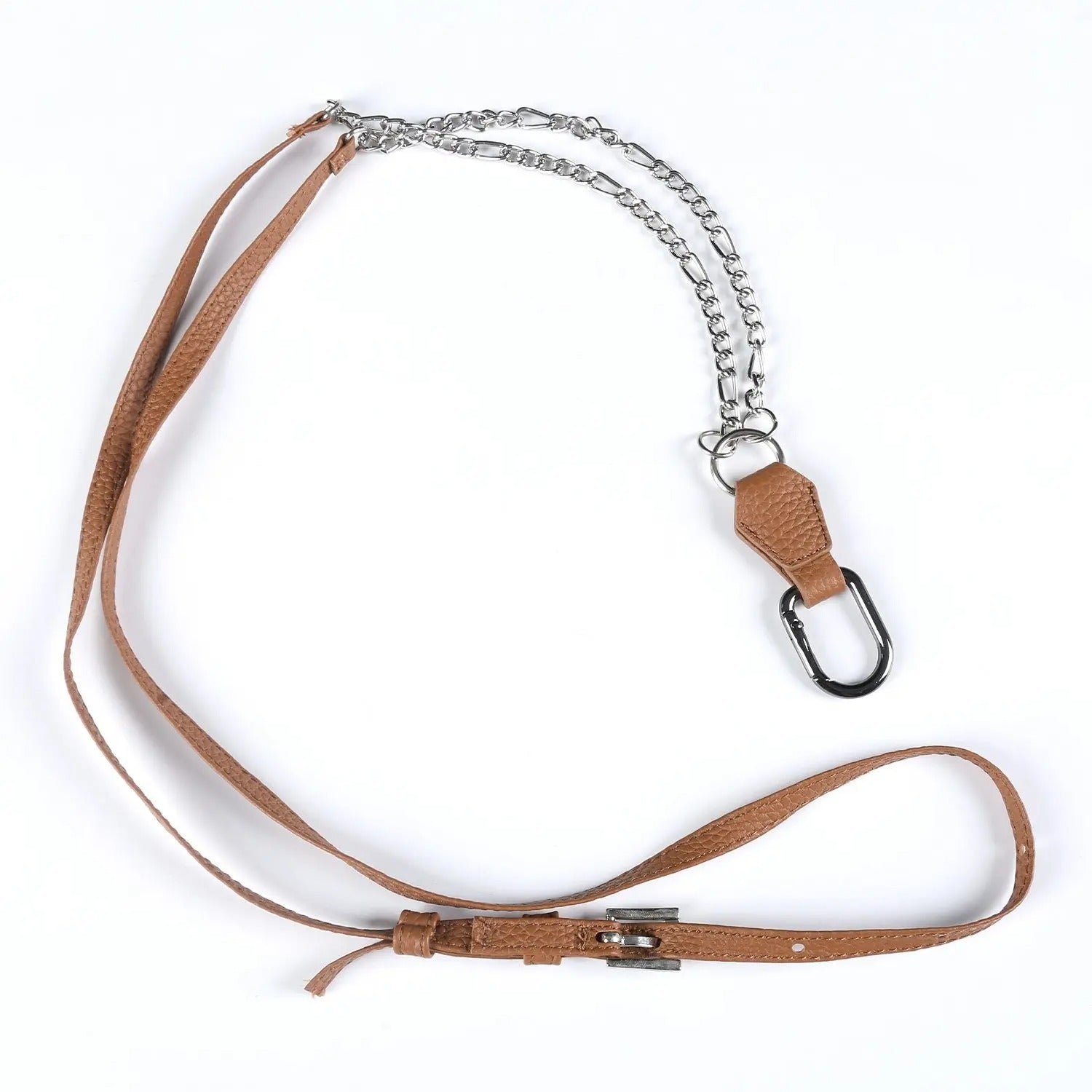 Luxury iPhone Case — Genuine Leather Crossbody Cover with Metal Strap Sling, Shockproof Protective Design and Premium Anti-Slip Finish