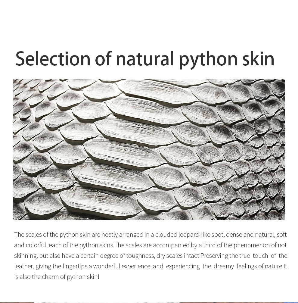 Luxury iPhone Case — Genuine Python Leather Handmade Cover with Ultra-Slim Premium Design, Unique Natural Texture & Precise Protective Fit